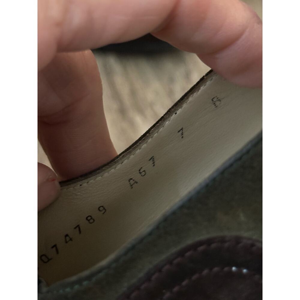 Salvatore Ferragamo Brown Suede Classic Pump Heel Shoes Size 7 - Picture 7 of 8